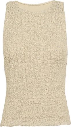 Cortana Mouwloze Top met Ronde Hals - Dames - Tops zonder mouwen - Beige - XS - Tops