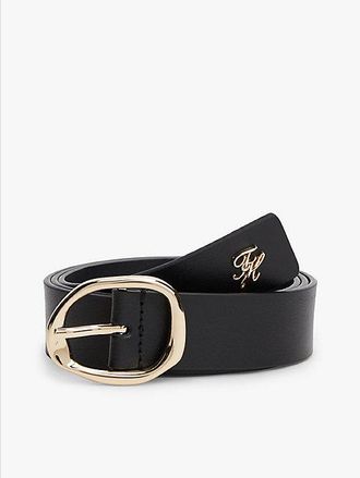 Tommy Hilfiger Cintur&oacute;n de piel con hebilla esculpida