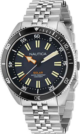 Nautica Mens Nautica Vintage Stainless Steel Quartz Analog Watch