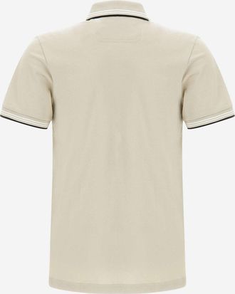 HUGO BOSS Mens Polo Shirt Light Beige Cotton T-shirts And Polos