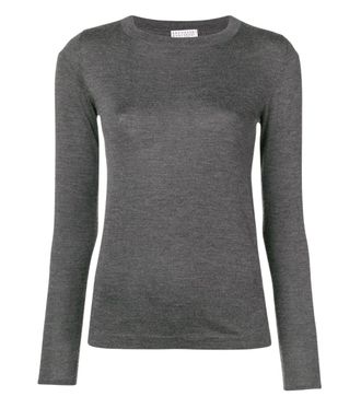 Brunello Cucinelli Grey Crew Neck Sweater