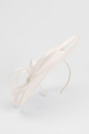 Karen Millen Womens Twist Detail Pearl Fascinator - White - One Size