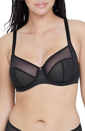 Skarlett Blue Spellbound Full Coverage Side Support Bra in Black at Nordstrom, Size 38Ddd