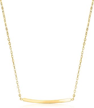 Canaria Canaria Italian 10kt Yellow Gold Bar Necklace