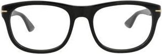 Montblanc 55mm Square Optical Glasses in Black Black Transparent at Nordstrom Rack