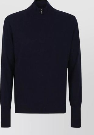 Ballantyne cashmere ribbed half zip sweater