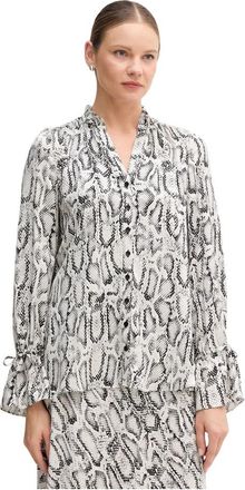 Marc Aurel Relaxed Shirt met opstaande kraag - Dames - Overhemden - Zwart - L - Overhemden