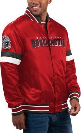 Starter Mens Starter Red Tampa Bay Buccaneers Home Game Satin Full-Snap Varsity Jacket at Nordstrom, Size X-Large