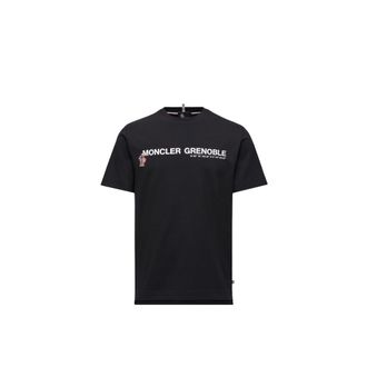 Moncler Moncler Logo Cotton T-shirt, Men, Black, Size: 3xl