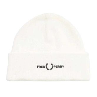 Fred Perry Geborduurde Logo Beanie (Sneeuwwitje)