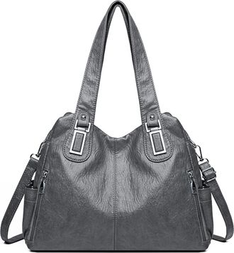 Generic Punk Studded Crossbody Handbg Large Shoulder Bag Messenger Bag for Women (Gray) (style3)