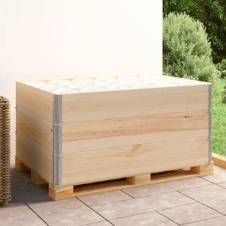 vidaXL Collare per Pallet 3 pz in Legno Massello di Pino Impilabili e Pieghevoli vari dimensioni dimensioni : 80x120 cm