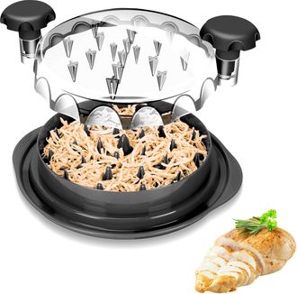 OEM Picadora De Pollo, Picadora De Carne Manual, Con Mango Ergon&oacute;mico Y Tapa Transparente, F&aacute;cil De Limpiar, Para Pollo, Cerdo, Ternera, Ensalada, Color N