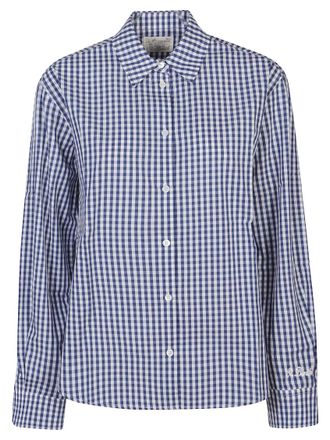MC2 Saint Barth Navy Blue Regular Checks Shirt
