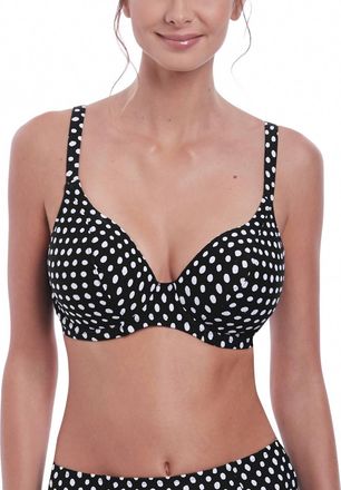 Fantasie Santa Monica Plunge Bikini Top In Black & White
