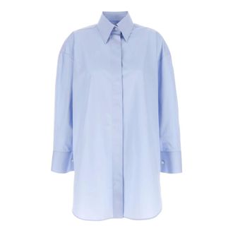 Givenchy Asymmetrische blouse - Dames - Blouses & Shirts - Blauw - Maat: 2XS Katoen