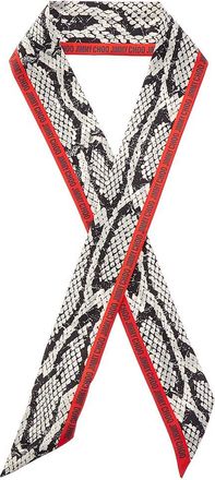 Jimmy Choo London Logo Silk Scarf