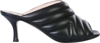 N&deg;21 Chevron Pattern Mules - Dames - Muiltjes - Zwart - 36 EU - Schoenen