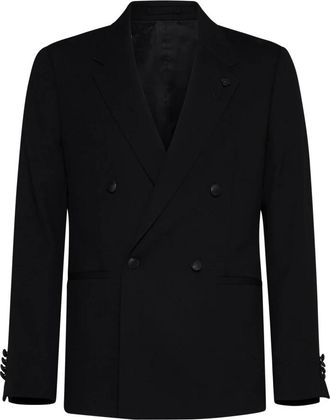Lardini Zwarte Jassen - Heren - Blazers - Zwart - M - Wol - Jassen