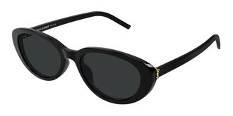 Saint Laurent SL M154/K Asian Fit 001 Womens Sunglasses Black Size 55 - Free RX Lenses - Free RX Lenses