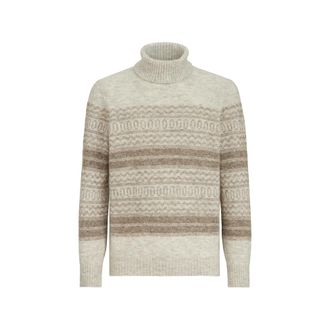 Brunello Cucinelli Alpaca Cashmere And Wool Nordic Jacquard Turtleneck Sweater