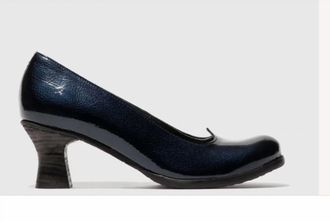 FLY London Womens Slip-On Heels In Navy