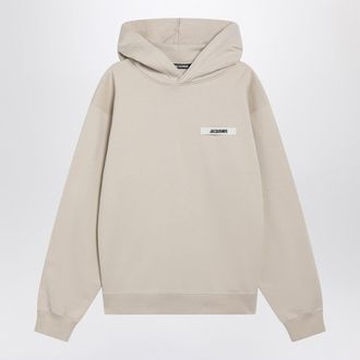 Jacquemus Beigefarbenes Jacquemus-Sweatshirt mit Grosgrain-Logo