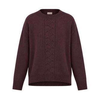Marella Emmpadana Trui met Ronde Hals - Dames - Ronde hals truien - Paars - M - Wol - Truien & Vesten