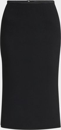 Dolce & Gabbana Stretch Crepe Straight Midi Skirt