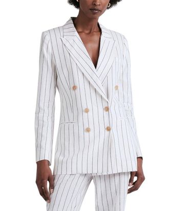 Derek Lam Walter Double Breasted Linen-Blend Jacket