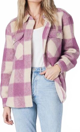 Saltwater Luxe Long Sleeve Plaid Jacket In Rose
