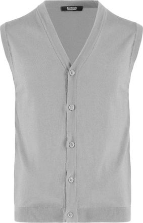 Bomboogie Gilet scollo a V in cotone - - Knitwear - Uomo - Grigio - XL