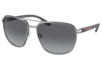 Prada Polarized Grey Gradient Navigator Mens Sunglasses PS 50YS 5AV06G 62
