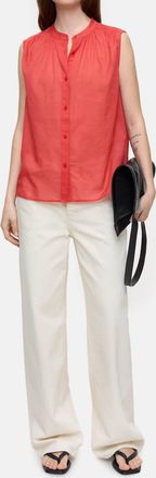 Closed Cotton Voile Blouse In Arabiata