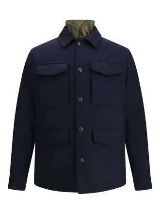 Valstar button-fastening flap-pocket jacket - men - Wool/Polyamide - 50 - Blue
