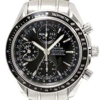 Omega Pre-owned Stainless Steel watches - Heren - Pre-owned - Zwart - Maat: ONE Size