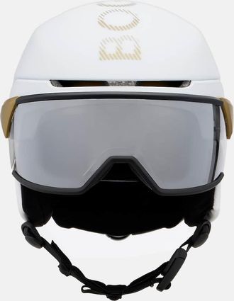 Bogner Logo leather-trimmed ski helmet