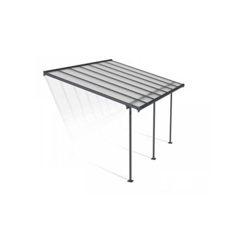 Palram Patio Cover Sierra 3 x 4.25 Clear - L434 x W299 x H305 cm - Grey