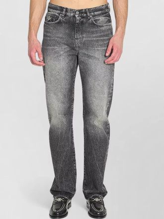 Versace mid rise straight leg denim jeans