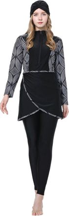 Generic Muslim Swimming Costume for Women Islamic Modest Swimwear with Hijab 3 Piece Long Sleeve Burkinis UK Women