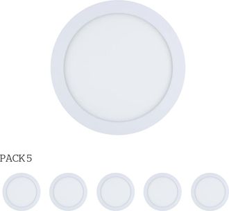 Forlight Forlight - Easy Circular - 5 Downlights Con Led Integrado 3000k Para Iluminar Hacia Abajo On/off &Oslash;30cm Color Blanco