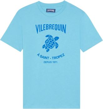 Vilebrequin T-shirt Placed Gomy Logo - Blu