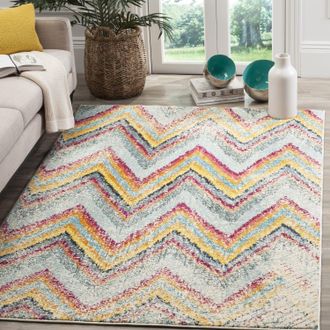 Safavieh Monaco Machine Made Area rug, Multi Contemporary Style Easy Care