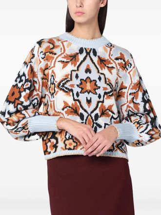 Farm Rio Trui met ballonmouwen - Blauw