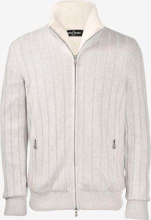 Gran Sasso Kaschmircardigan mit Reissverschluss und Kunstpelzfutter