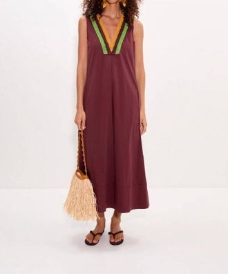 Simon Miller Mar Crochet Poplin Dress In Choco Brown