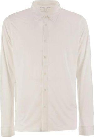 Majestic Filatures Soft Touch Long Sleeve Pocket Shirt - Heren - Casual Overhemden - Wit - XL - Leer - Overhemden