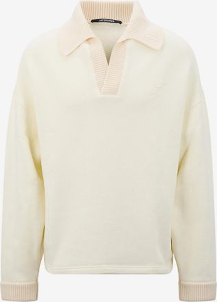 Jacquemus Langarm-Sweat-Polohemd mit Strick Le polo Punto