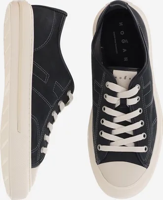 Hogan Mens Sneakers Rebel Blue Leather Trainers