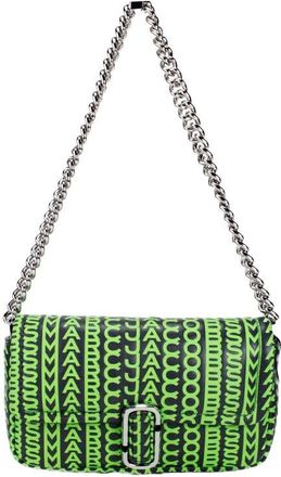 Marc Jacobs Monogram Leather Shoulder Bag Green
